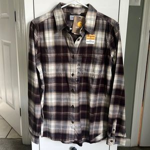 Carhartt loose fit flannel button down shirt